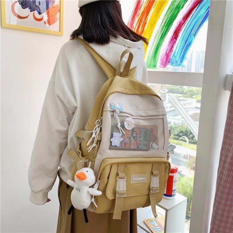 Balo nữ đi học thời trang Ulzzang Hàn Quốc, cặp sách đẹp hàng cao cấp dễ thương