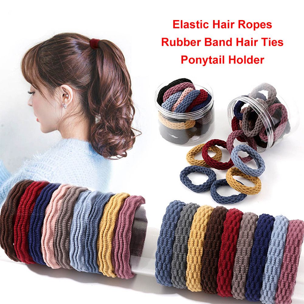 10 dây buộc tóc co giãn phối màu thời trang dành cho nữ