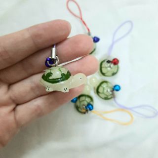Móc khóa rùa con dạ quang (có chuông)