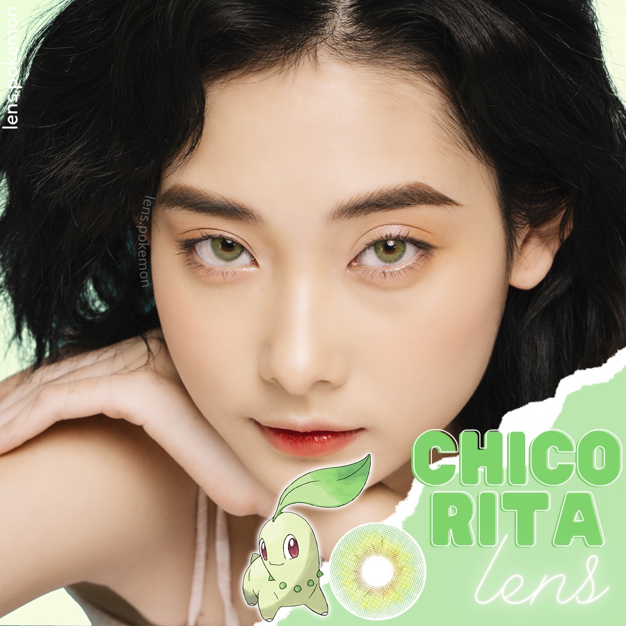 Kính áp tròng CHICORITA xanh kiwi giãn nhẹ 14.0mm - Lens thời trang Hàn Quốc chính hãng
