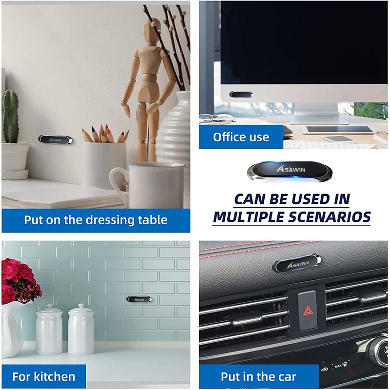 Giá đỡ điện thoại ASAWIN nam châm siêu mạnh với tấm kim loại gắn bảng điều khiển xe hơi phù hợp với mọi điện thoại