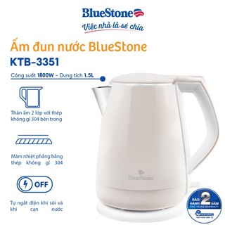 Ấm đun siêu tốc 2 lớp bluestone ktb-3351 - hàng chính hãng - bảo hành 24 tháng
