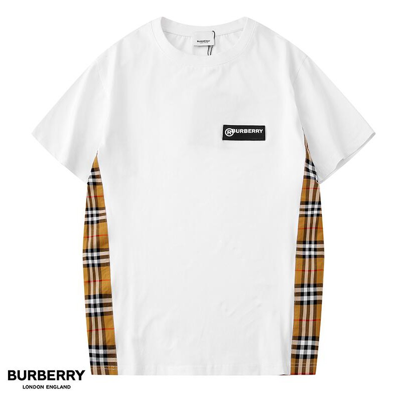Áo thun unisex tay ngắn họa tiết Burberry thời trang