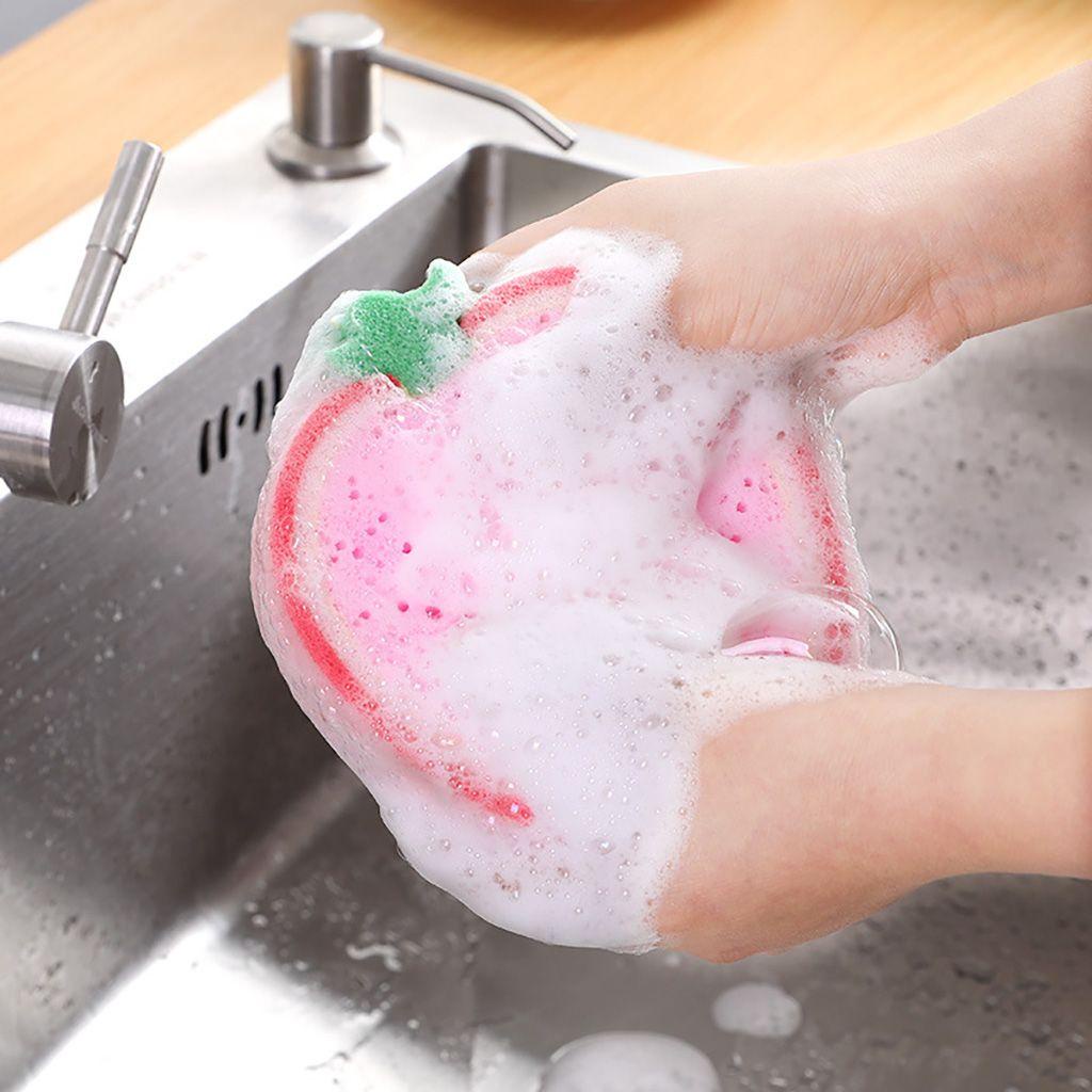 Elegant sponge sử dụng rộng rãi phim hoạt hình rửa bát gia đình loại bỏ vết bẩn nước hút dụng cụ làm sạch bát đĩa