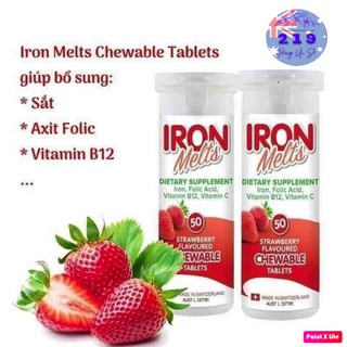 Iron Melts Viên Bổ Sung Sắt, Acid Folic, Vitamin B12 Và Vitamin C 50 Viên