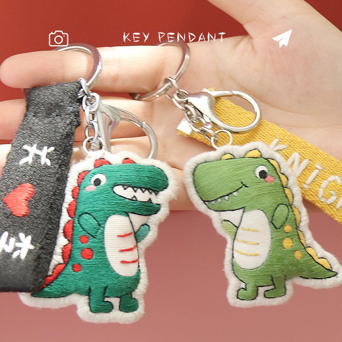 Móc Khoá Thêu Hoạ Tiết Hoạt Hình Dễ Thương