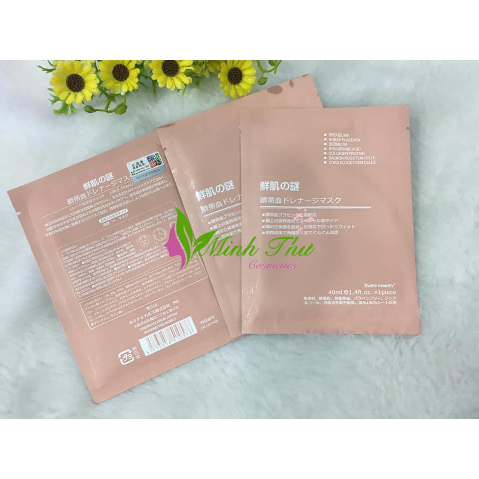 Mặt Nạ Nhau Thai Cừu Tế Bào Gốc Rwine Beauty Stem Cell Placenta Mask Nhật Bản