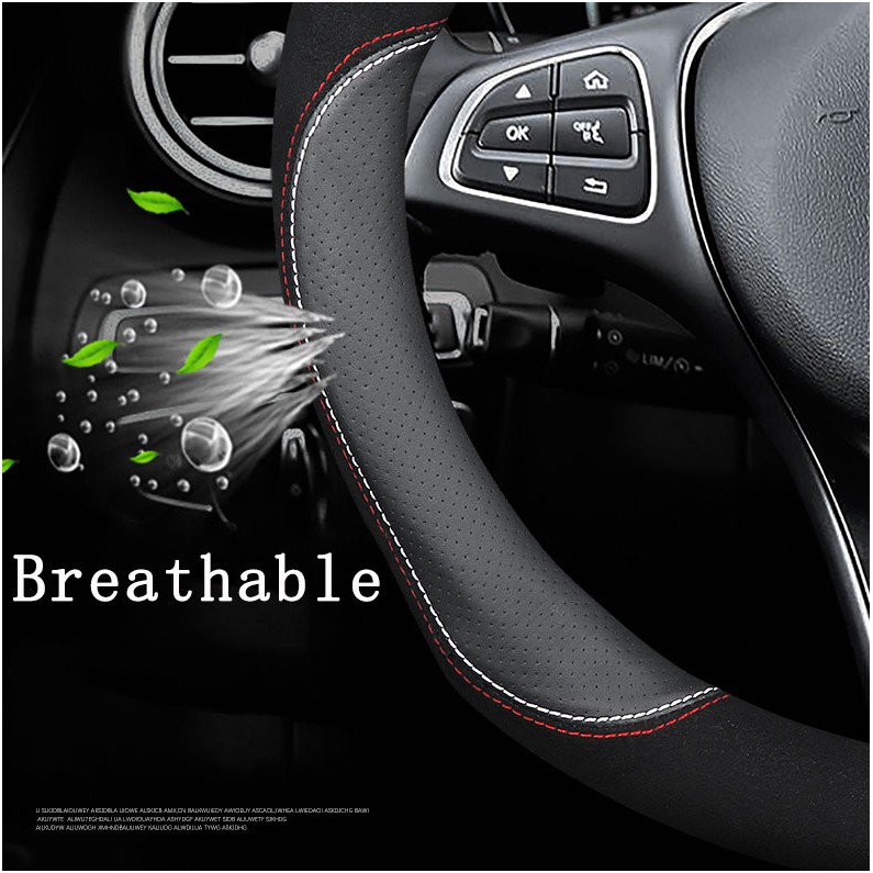 Vỏ Bọc Vô Lăng Bằng Da Chống Trượt Không Mùi Cho Xe Hơi mercedes benz amg c cla e gla glc gle cls class