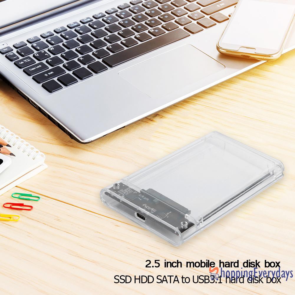 Hộp Đựng Ổ Cứng Ngoài Usb 3.1 Type-C 2.5 Inch Sata Hdd Ssd Ốp | BigBuy360 - bigbuy360.vn