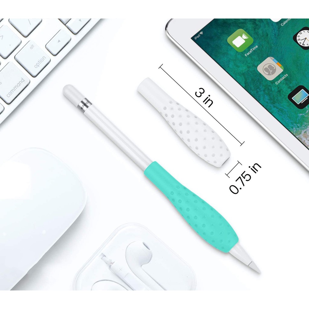 Vỏ bọc bút cảm ứng bằng silicone cho Apple Pencil 1 và Pencil 2 Case Grip Holder, Vỏ bao ốp silicon