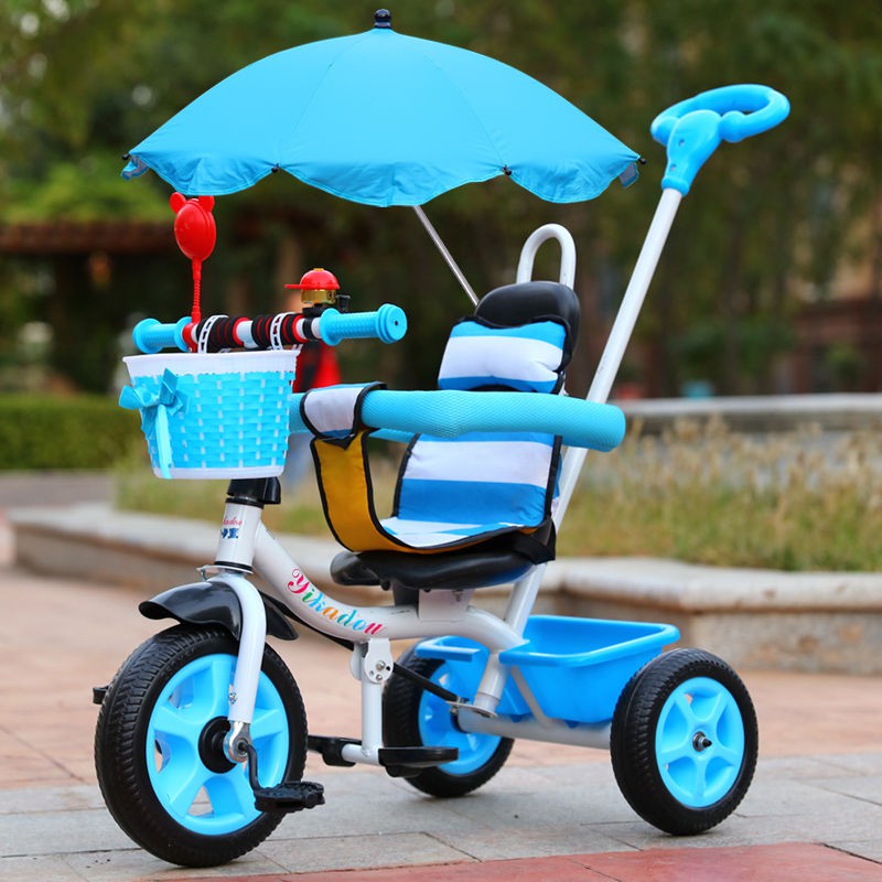 ﹊☌Xe đạp ba bánh trẻ em, em 2-6 tuổi, đẩy, 1-3-5 tuổi