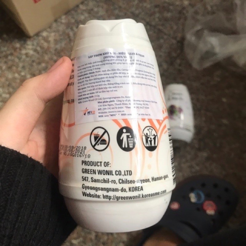 Sáp Thơm Khử Mùi Clean &amp; Fresh Hàn Quốc 212g