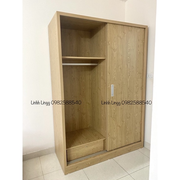 Tủ quần áo cánh lùa gỗ công nghiệp MDF phủ melamin