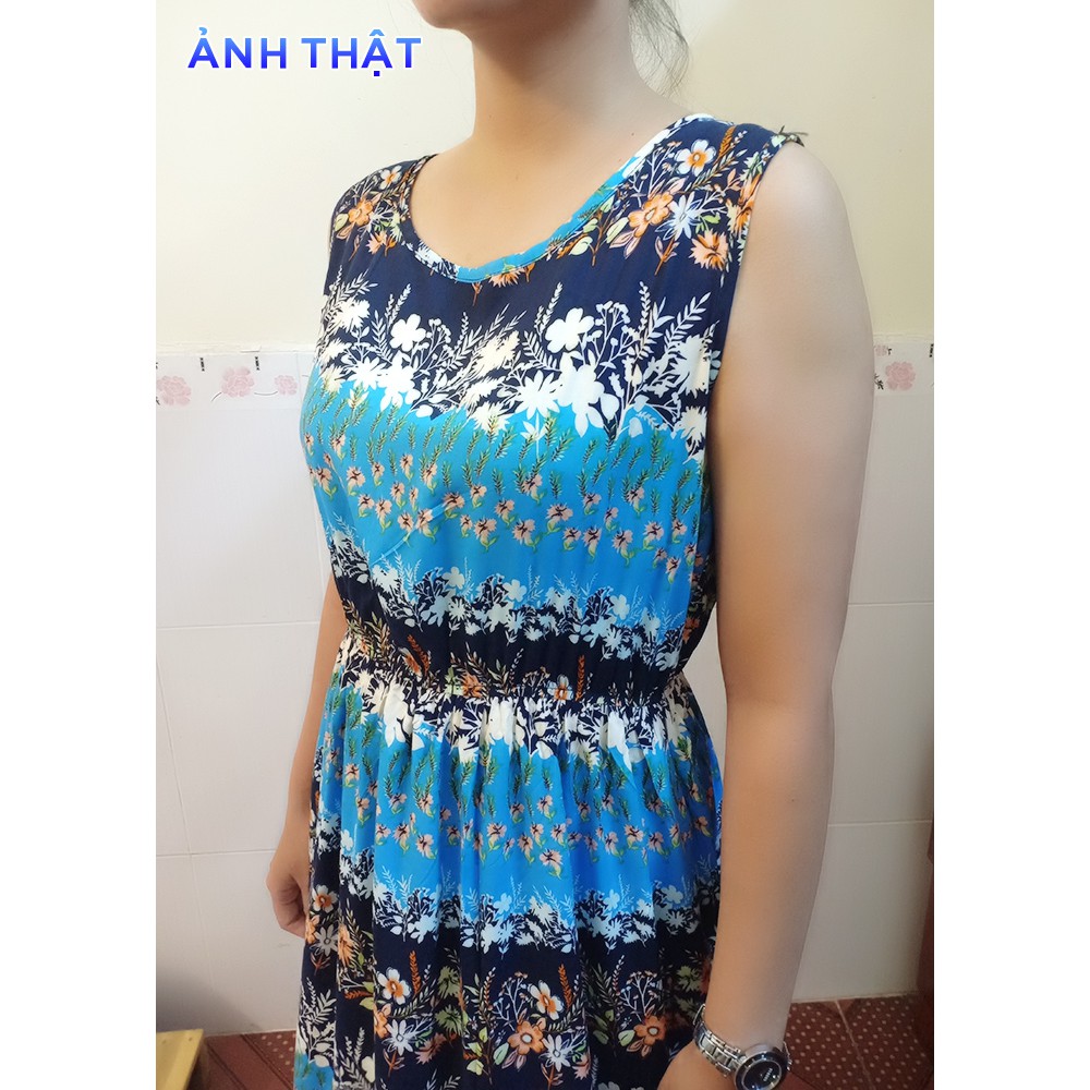 Váy đầm tone cotton maxi dài dạo chơi, đi biển - Mã 68