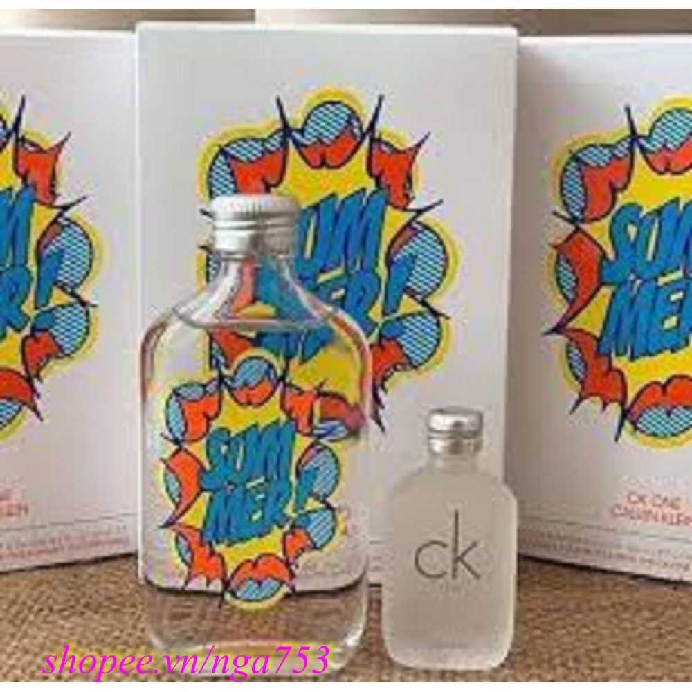 Bộ 02 Chai Nước Hoa Unisex 100ml Calvin Klein Ck One Summer Và Ck One 15ml, Chính Hãng.