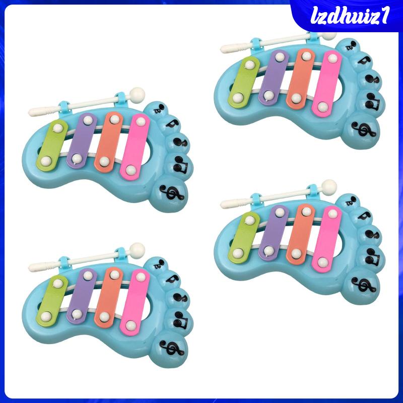 Set 4 Cây Đàn Xylophone 4 Nốt Bằng Nhựa Dành Cho Bé 2-4 Tuổi