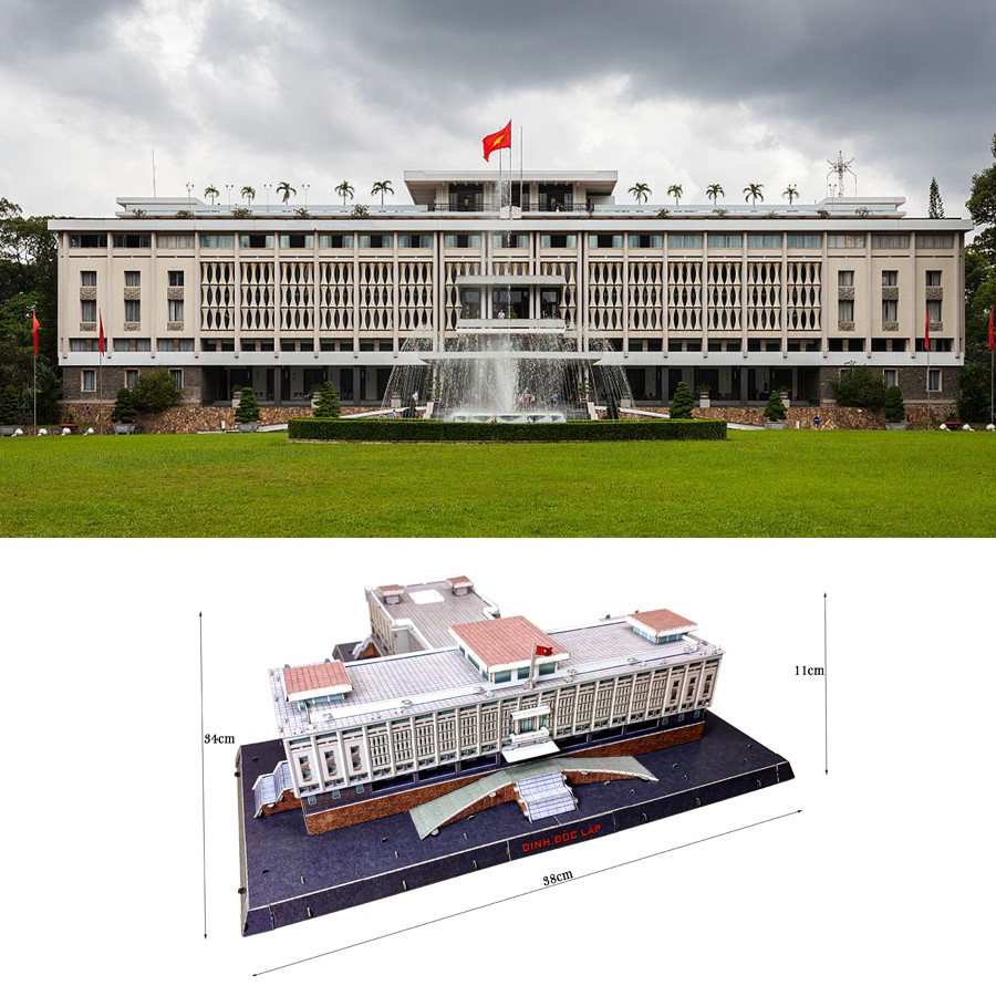 Bộ lắp ghép mô hình giấy cao cấp TAYTA  Dinh Độc Lập