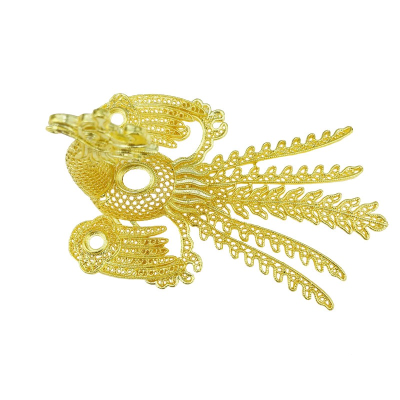 1 phiến đúc phượng hoàng 54*58*90mm nguyên liệu làm trâm làm trang sức cổ trang cosplay cổ phục có màu KC
