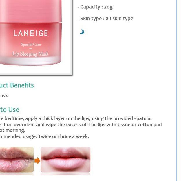 (Hàng Mới Về) Mặt Nạ Ngủ Cho Môi Laneige Cao Cấp Chuyên Dụng | BigBuy360 - bigbuy360.vn