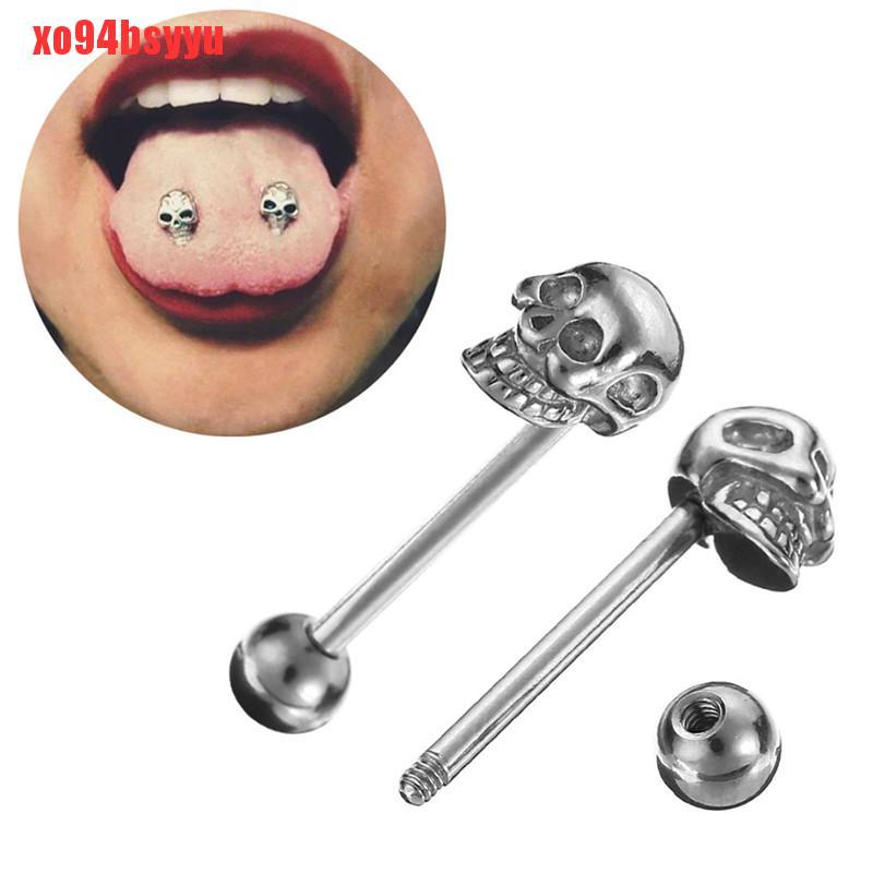 Khuyên Lưỡi Hình Đầu Lâu Bằng Thép Không Gỉ Xo94Bsyu