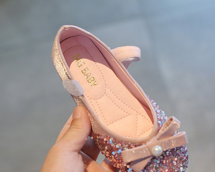 Giày da mềm đính nơ đáng yêu cho bé gái từ 2-6 tuổi