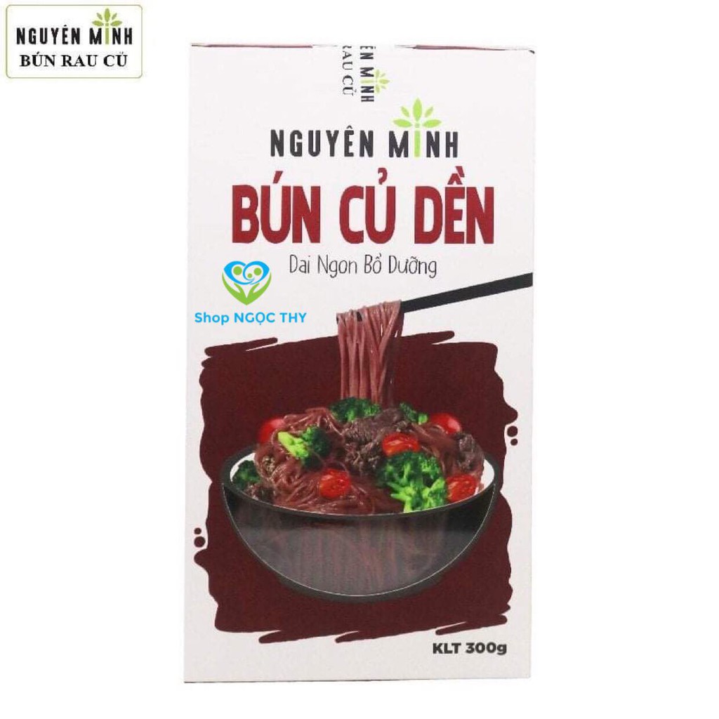 Bún củ dền (mì gạo củ dền) Nguyên Minh 300gr, gạo nguyên cám ăn kiêng eat clean