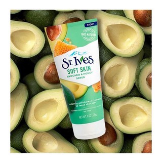 Sữa rửa mặt tẩy tế bào chết St.Ives Soft Skin Avocado And Honey Face Scrub 170g