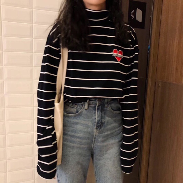 ÁO PULL thêu tim