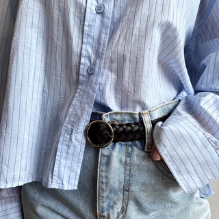 Dây nịt đan chéo độc đáo Modleaf Knit belt Hàn Quốc