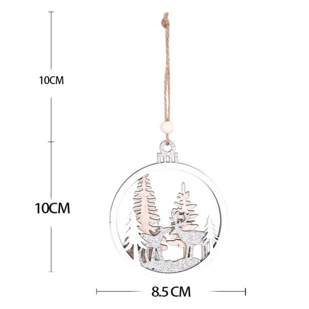 Phụ Kiện Treo Trang Trí Cây Thông Hình Ông Già Noel Tuần Lộc Dễ Thương