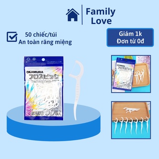 Gói 50 tăm chỉ nha khoa okamura
