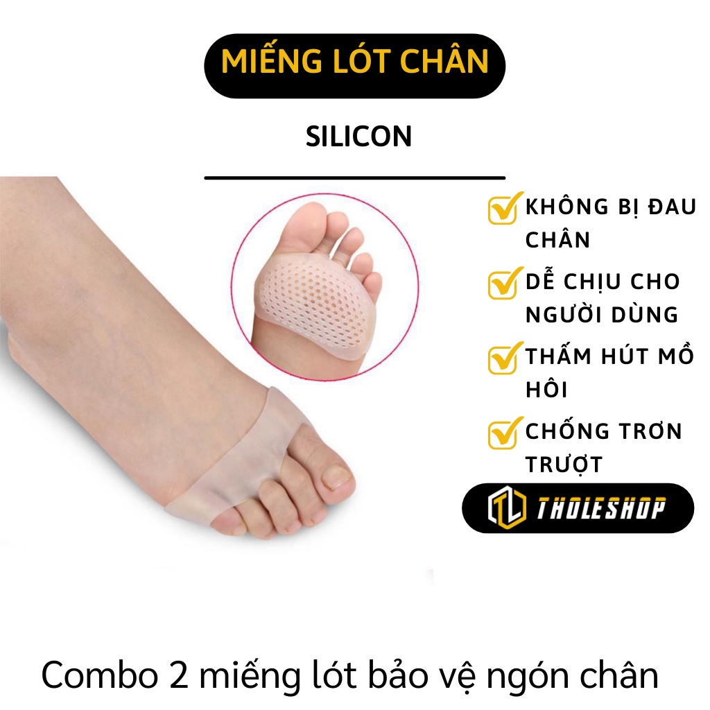 Đệm Mũi Chân - Combo 2 Miếng Lót Giày Silicon Đệm Êm Bàn Chân Trước, Thoáng Khí 8937