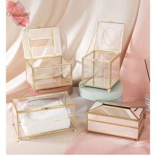 (XẢ KHO) Hộp đựng giấy ăn thuỷ tinh cao cấp - PB215