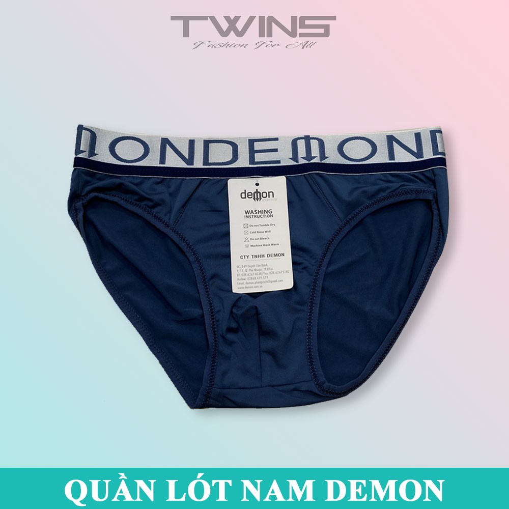 Quần lót nam tam giác cao cấp thun lạnh Demon chính hãng lưng to bền đẹp, thoáng mát, thấm hút mồ hôi, co giãn