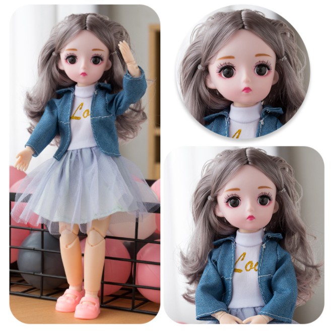 Búp Bê 22 Khớp 30cm bjd 1/6 Kèm Quần Áo