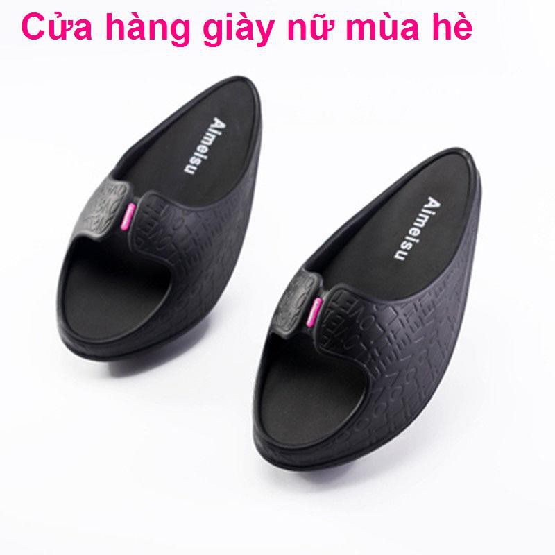 Giày giảm cân Nhật Bản, chân gầy, bập bênh, chỉnh thắt lưng, gót tiêu âm, dép quai hậu và lê, mùa hè điêu khắ