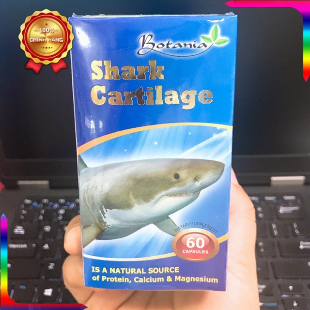 Sụn vây cá mập Shark Cartilage Botania – Giúp nuôi dưỡng và tái tạo khớp, giảm đau nhức khớp, thoát vị đĩa đệm