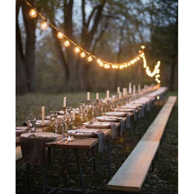 Đèn ngoài trời 5m - 10đui, 10m, 20 đui Dây đui ngoài trời chống nước