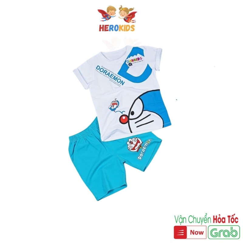 Bộ Đồ Đô Rê Mon Doraemon chất cotton 100% Cho Bé Trai Bé Gái