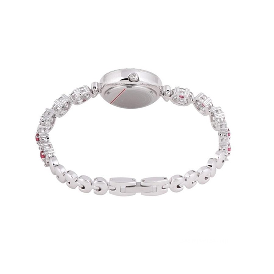 Đồng Hồ Nữ Chính Hãng Royal Crown 5308 Dây Đá Vỏ Trắng Đá Ruby