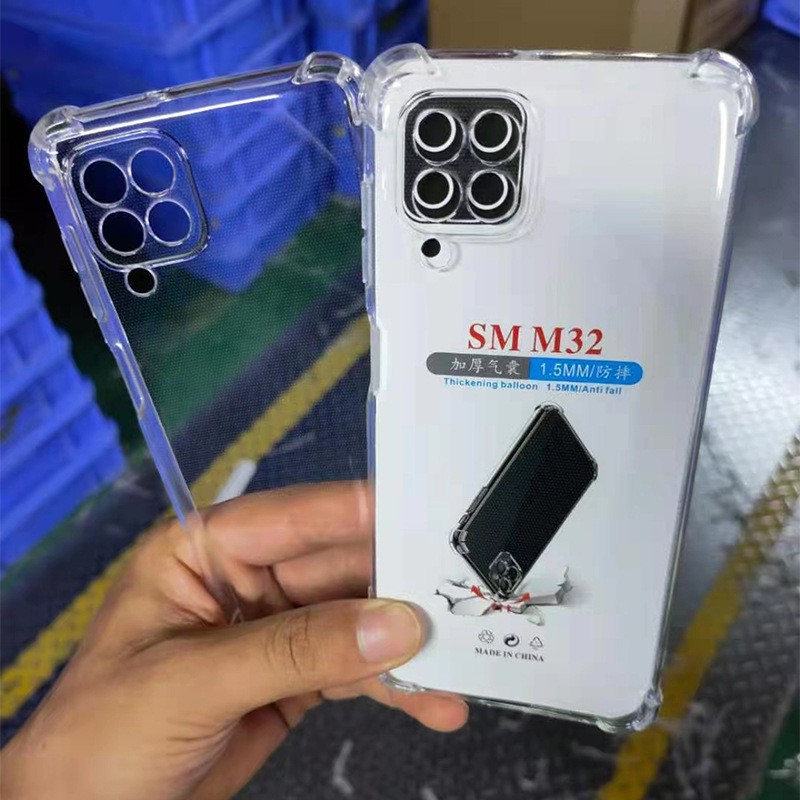Ốp điện thoại mềm trong suốt chống sốc cho Samsung ss Galaxy A14 A22 A04 A04s A03 A03s A02 A02s A12 A32 M32 A52s A52 A72 M14 M62 M12 M02 4G 5G 202