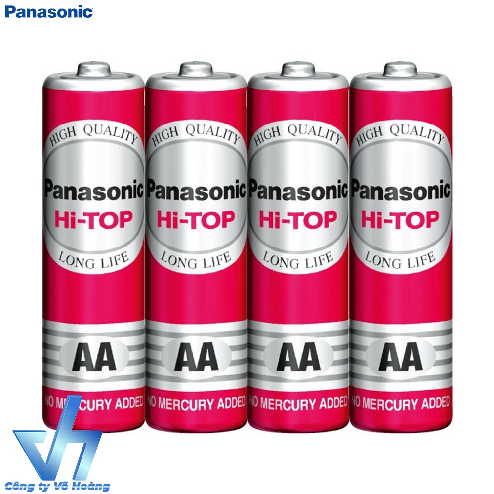 Bộ 4 pin AA chính hãng Panasonic R6DT High Quality (Đỏ)
