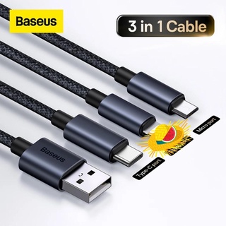 Cáp sạc đa năng baseus minimalist series 3 in 1 chính hãng - cáp 3 đầu