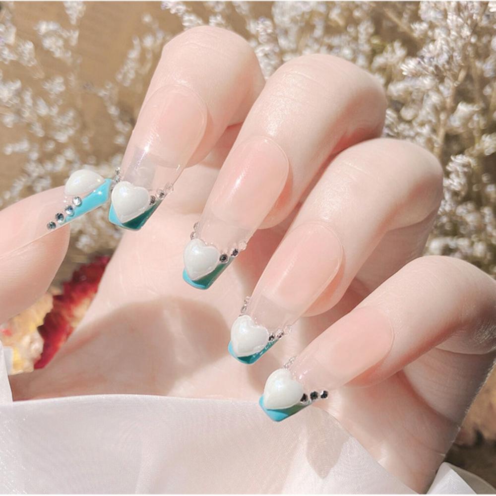 Phụ Kiện Trang Trí Móng Tay Hình Trái Tim / Quả Đào Bằng Kính 6mm|Trang Sức Hình Trái Tim