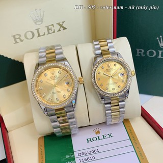 Đồng hồ nam nữ ROL - unisex viền đá dây kim loại chống nước - DH505 - Shốp53 Shop54