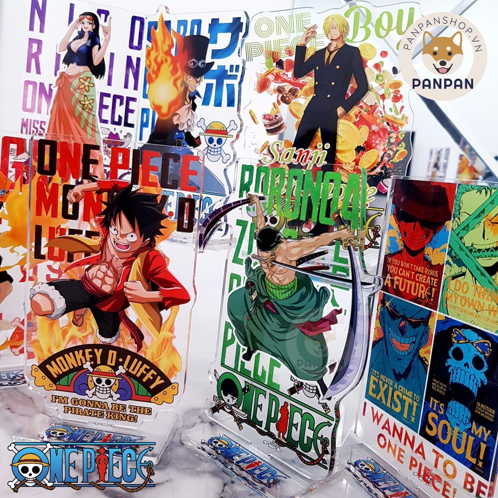 Mô Hình Standee acrylic anime One Piece WANTED (15cm)