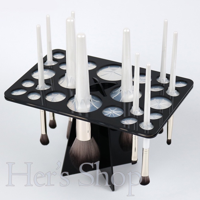 Giá Phơi Cọ Trang Điểm 26 Ô Tròn Tiện Dụng Có Thể Gấp Gọn Tiện Dụng