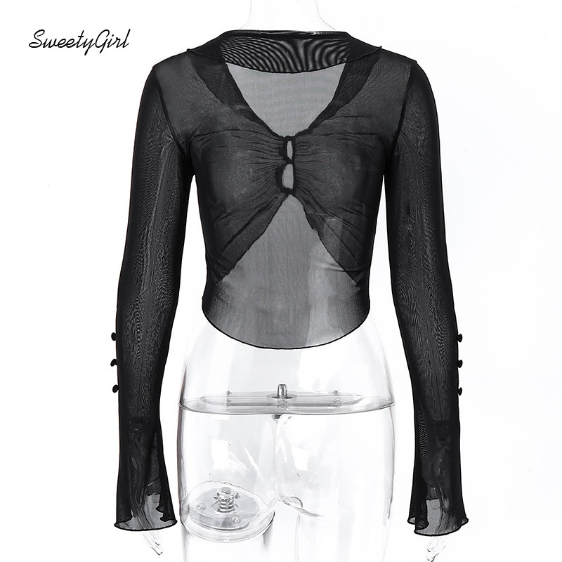 Áo Thun Tay Dài Cổ Chữ V Dáng Ôm Màu Trơn Thời Trang 2022 Dành Cho Nữ