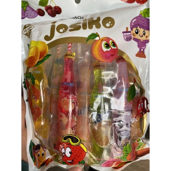 Bịch 10 chai thạch trái cây hình chai fan ta
