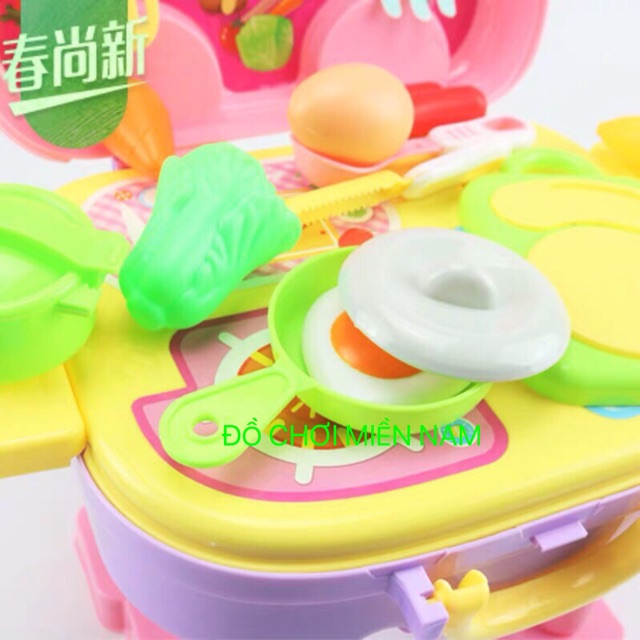 [Có ảnh thật] Kệ đồ chơi nấu ăn kèm vali kéo cao 50cm dành cho bé đồ chơi cho bé trẻ em đồ chơi cho bé, trẻ em
